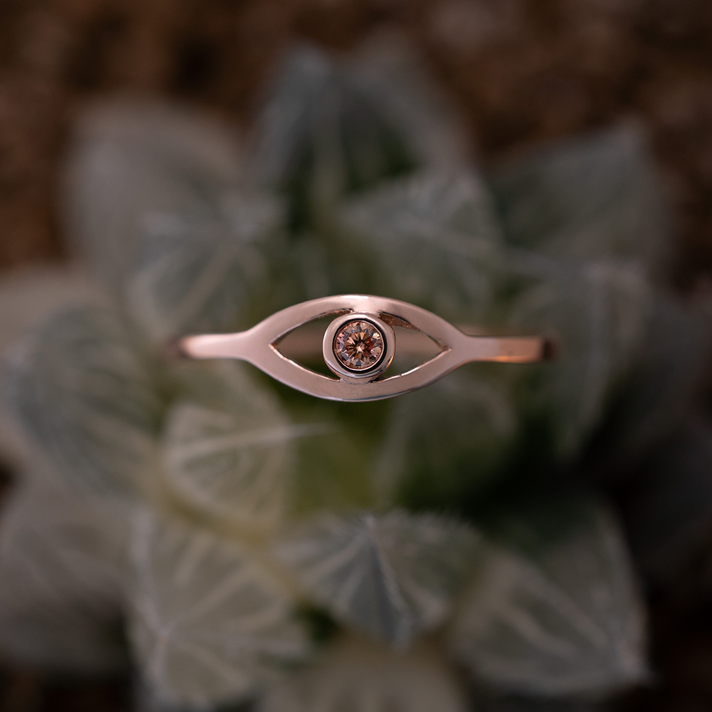 Pink Diamond Protection Ring Classic