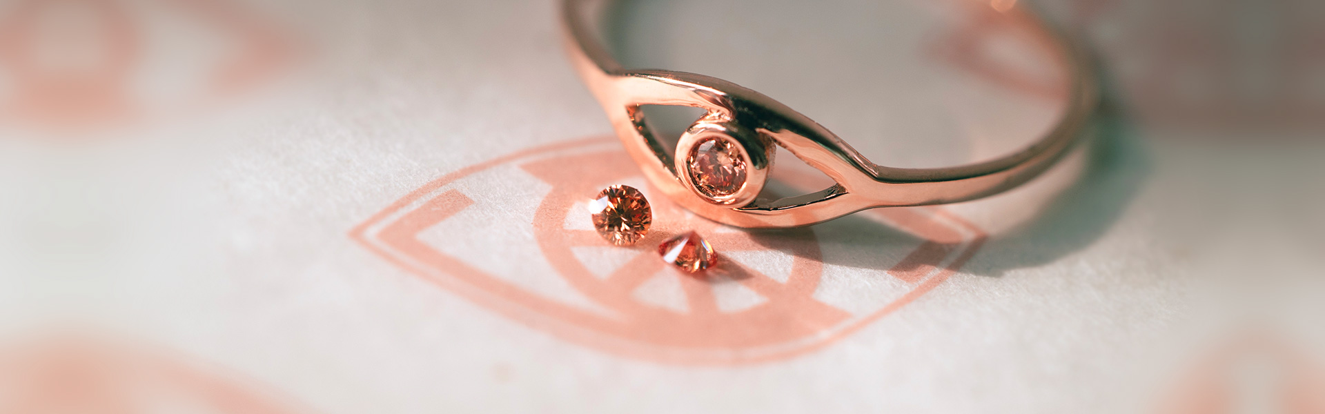 serare pink diamond eye ring